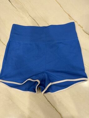 wild fable Royal Blue High-Waist Athletic Shorts with White Trim